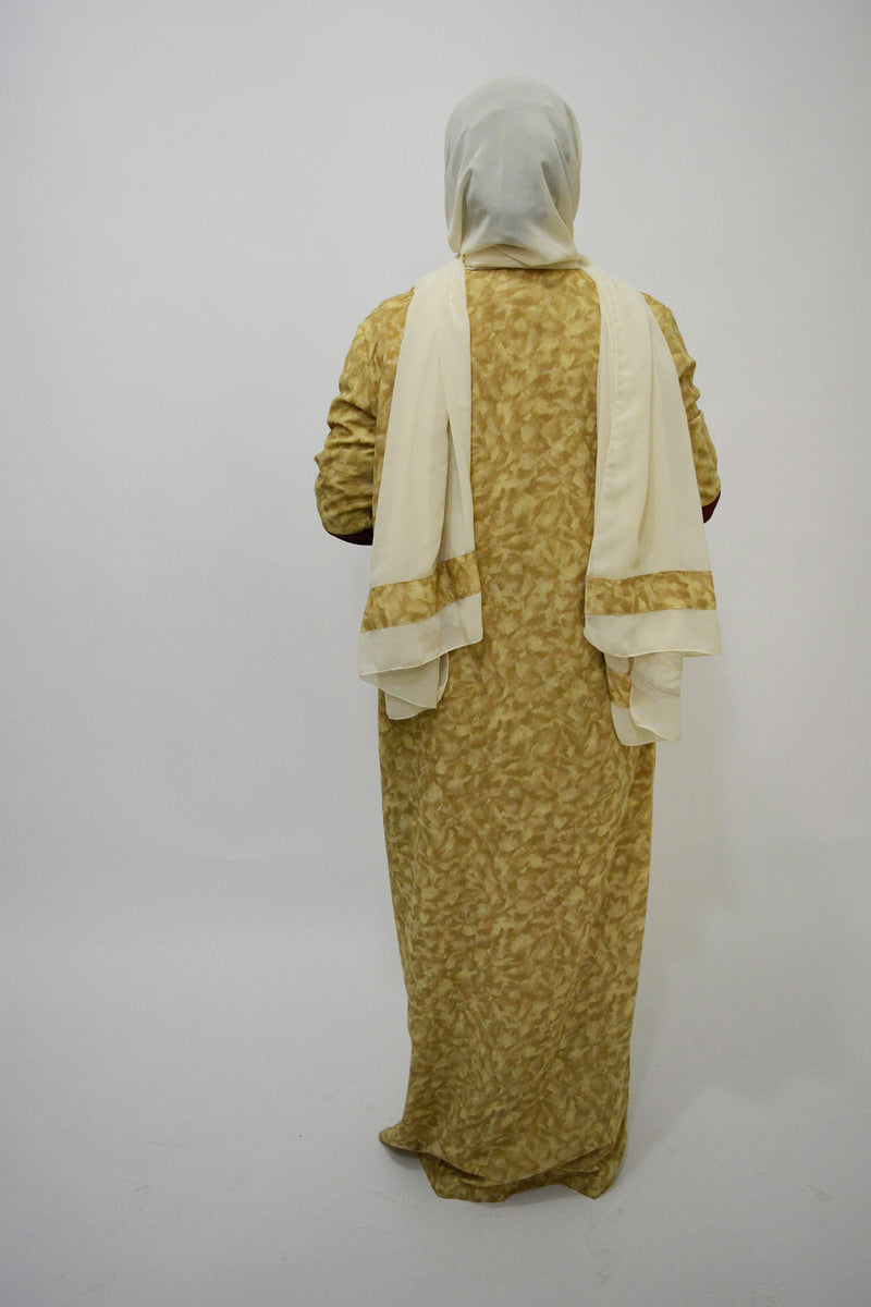 Bouny Beige cotton luxury abaya