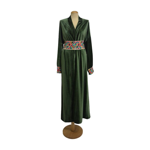 Belle Green with Design luxury abaya