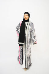 Belle Grey cotton luxury abaya