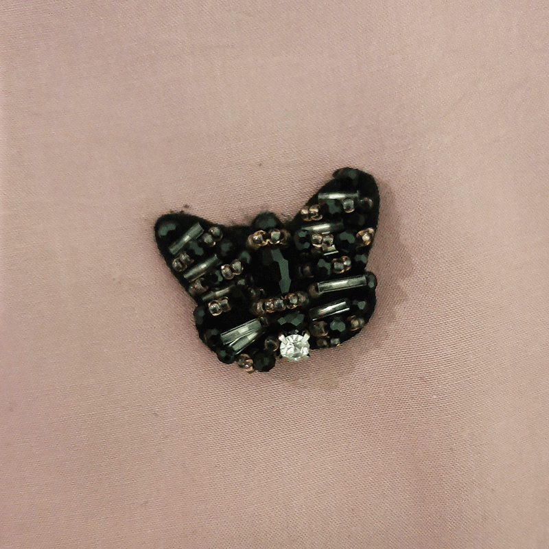 Black Beads Butterfly accessories for abaya