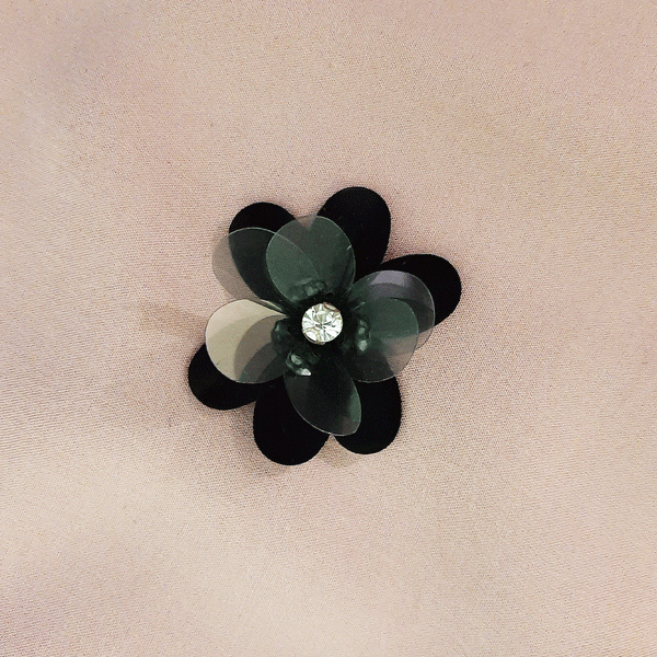 Black Csoft small Flower accessories for abaya