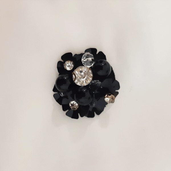 Black Gemstone accessories for abaya