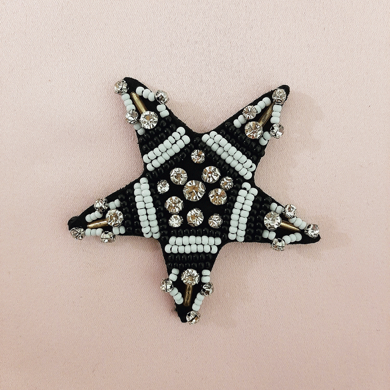 Black Mexican Star accessories for abaya