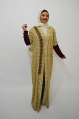 Bouny Beige cotton luxury abaya