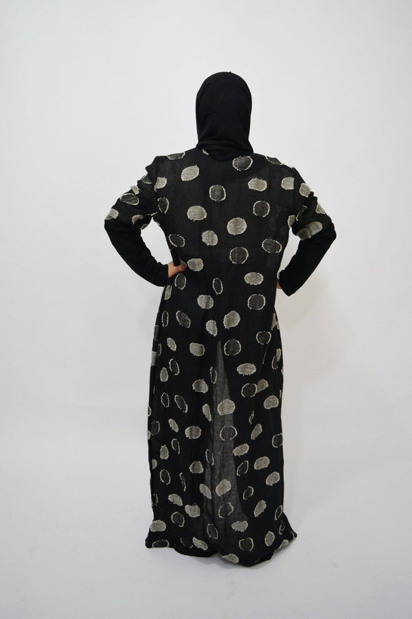 Bouny Black Linen cotton luxury abaya