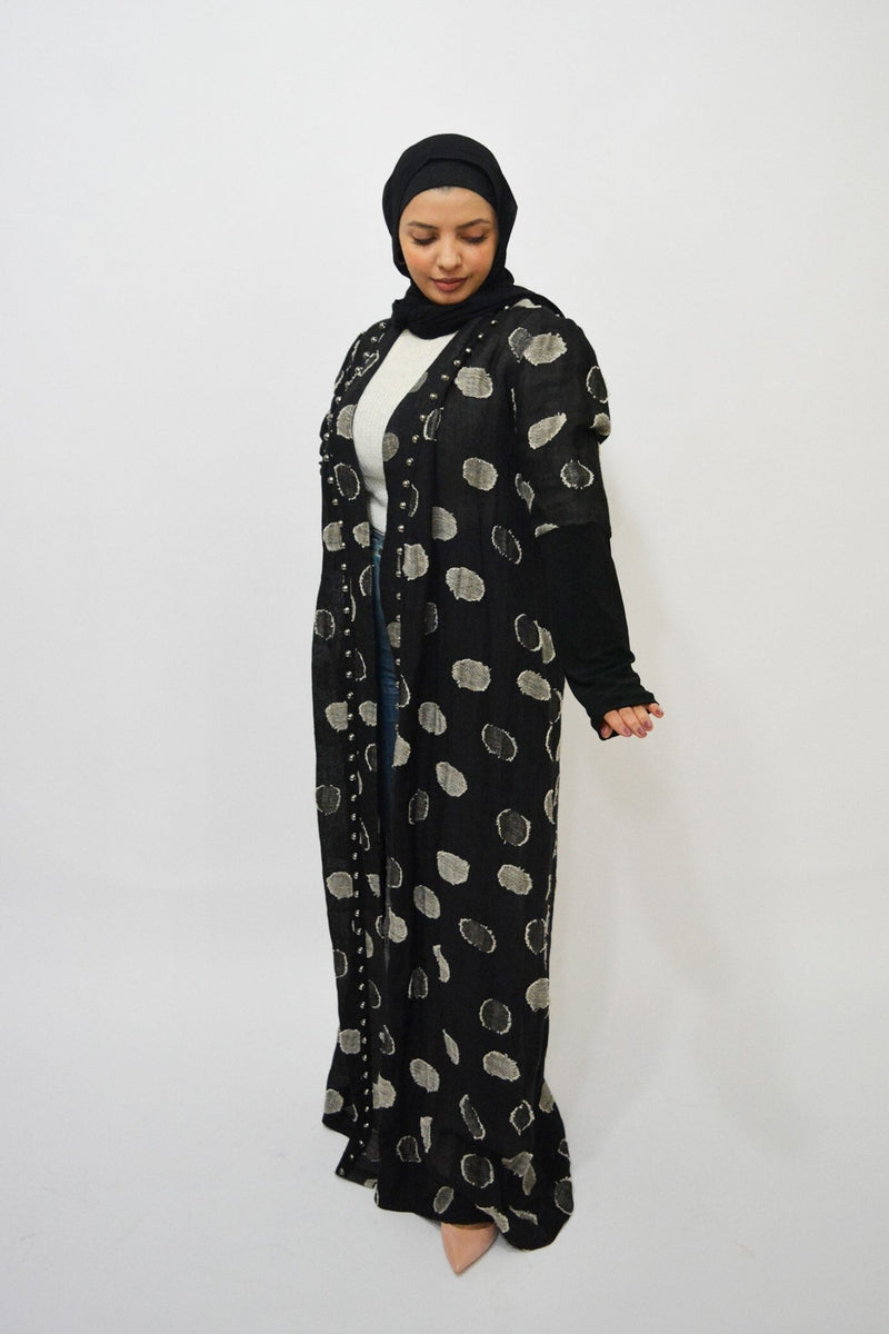 Bouny Black Linen cotton luxury abaya