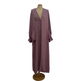 Cotton Matt Lavender luxury abaya