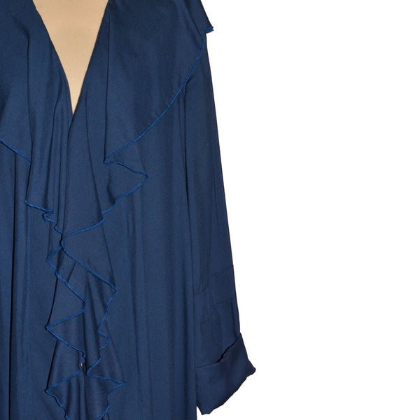 Cotton Velvet Navy Luxury abaya