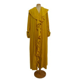 Cotton Velvet Yellow Luxury abaya