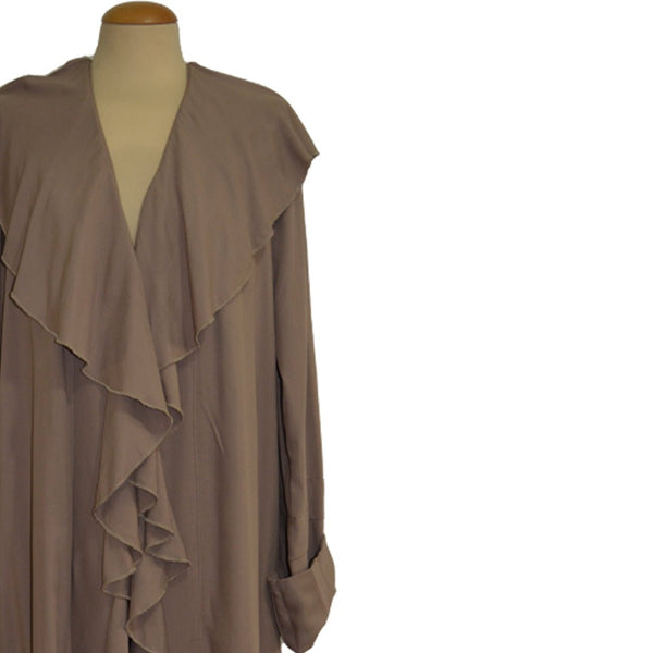 Cotton Velvet Brown Luxury abaya