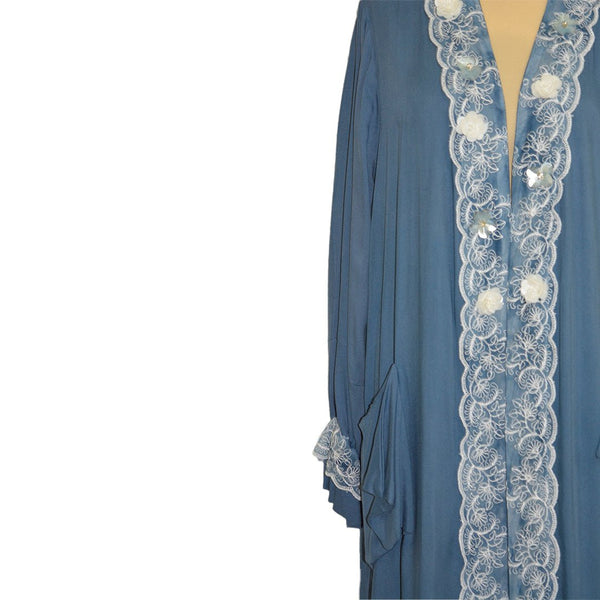 Cotton Viscose Light Blue Luxury abaya