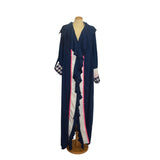 Cotton Viscose Midnight Blue Luxury abaya 