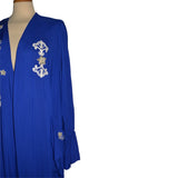 Cotton Viscose Blue Luxury abaya