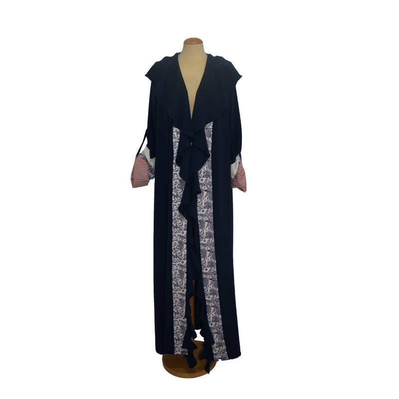 Cotton Viscose Navy Luxury abaya 