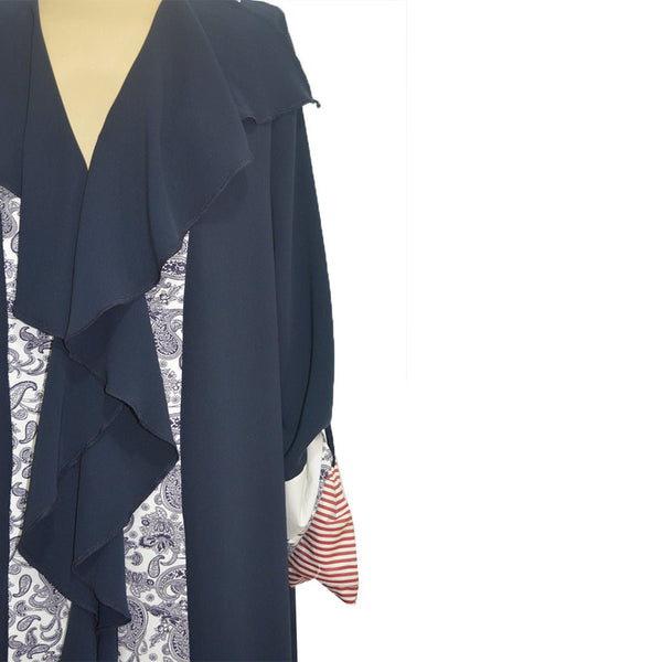 Cotton Viscose Navy Luxury abaya