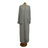 Cotton Viscose Grey Luxury abaya