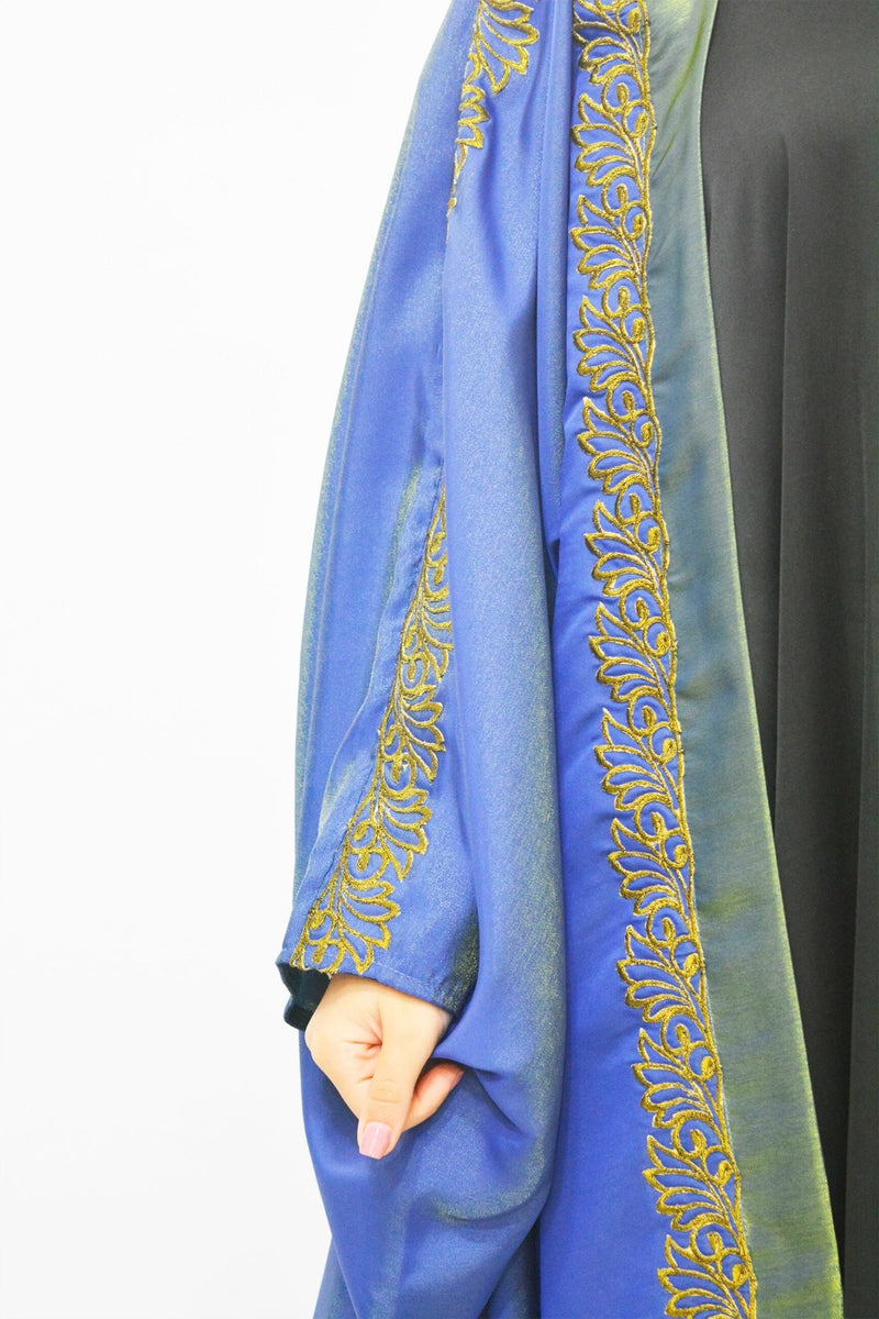 Crane Blue luxury abaya