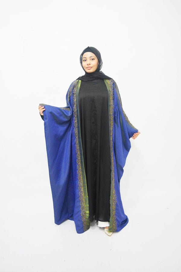 Crane Blue luxury abaya