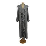 Fluffy Grey Luxury abaya