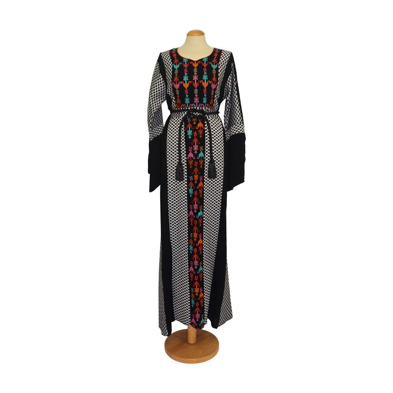 Grace Grey with Design luxury abaya