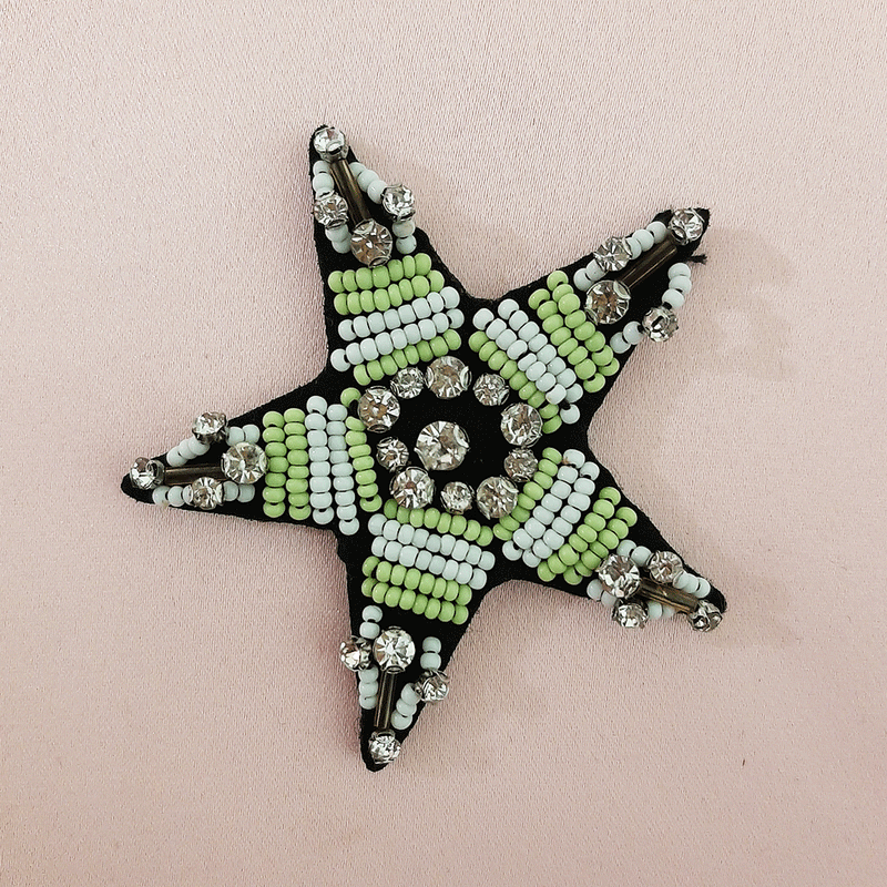 Green Mexican Star  Green accessories for abaya