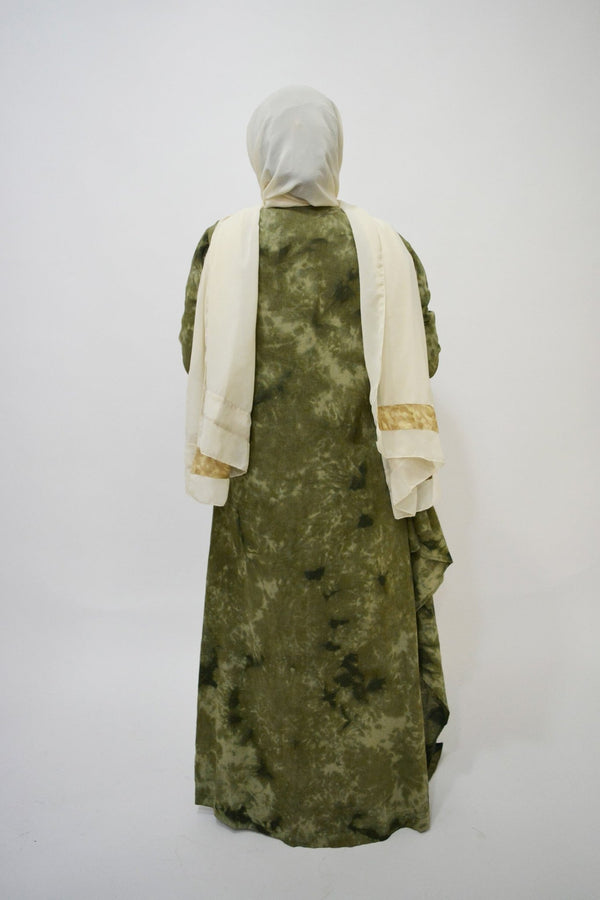 Hindi Olive Green Luxury abaya