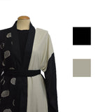 Kimos Black & Offwhite luxury abaya