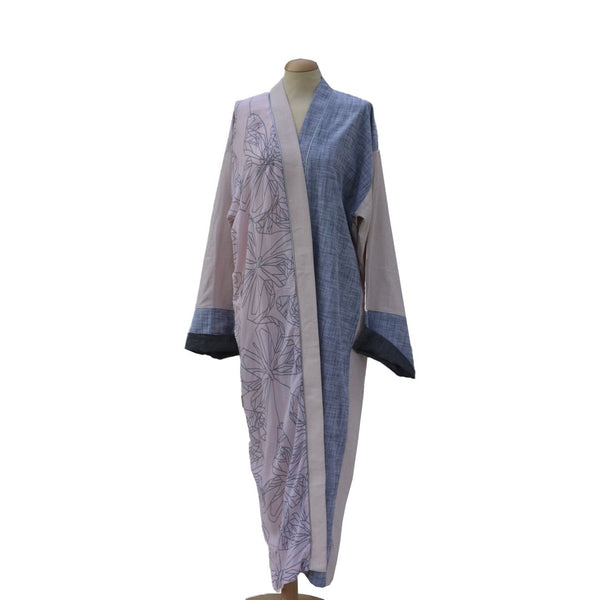 Linen Sky Blue luxury abaya