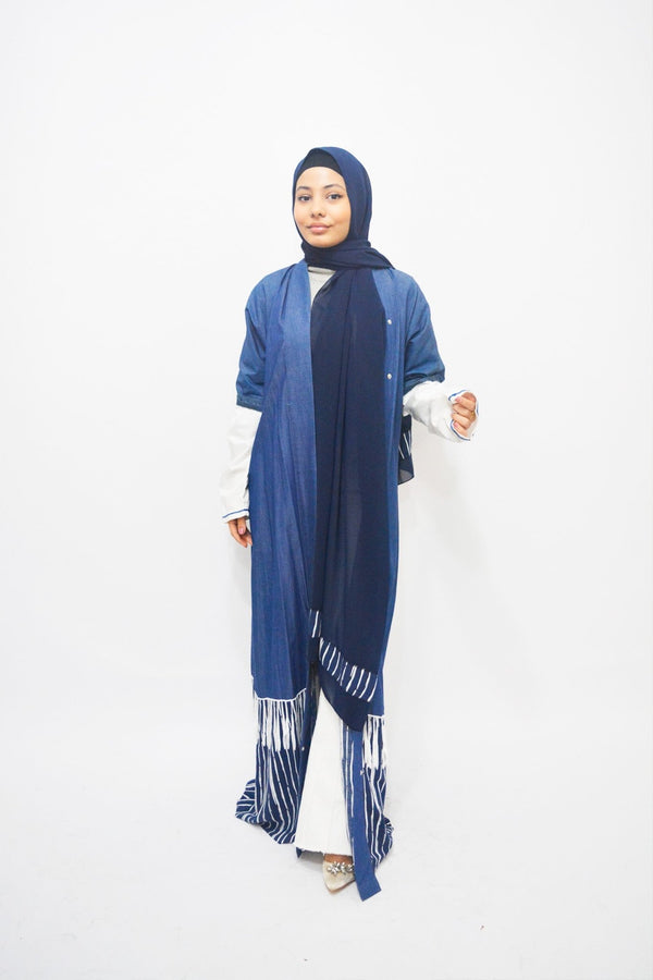 Longy Blue luxury abaya