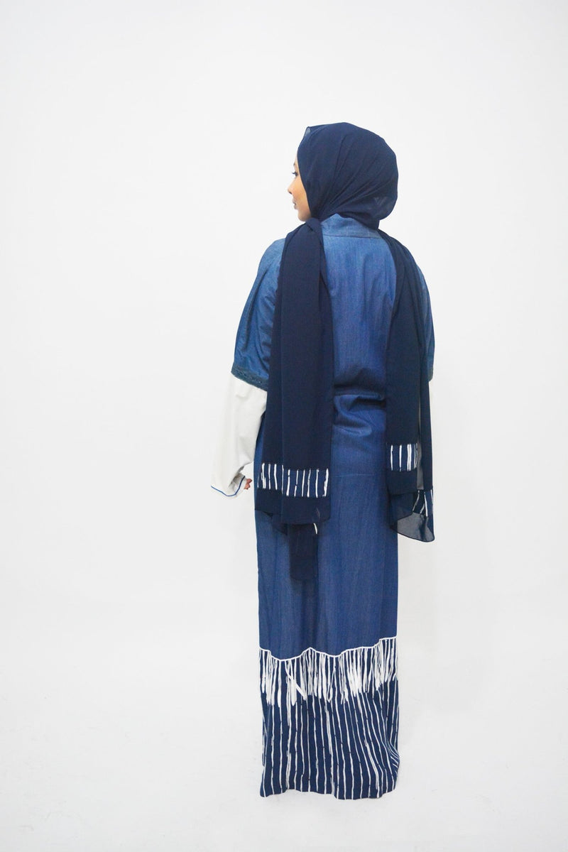 Longy Blue luxury abaya