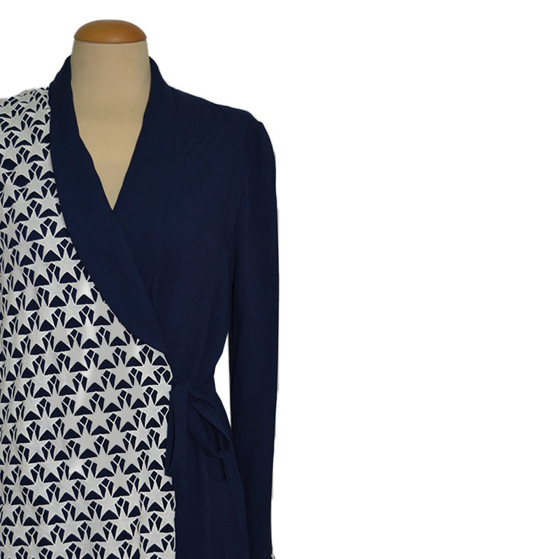 Navy thick viscose luxury abaya